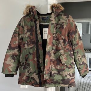 NWT Polo Ralph Lauren Boy’s Size N (10-12) Camo Camouflage Jacket.